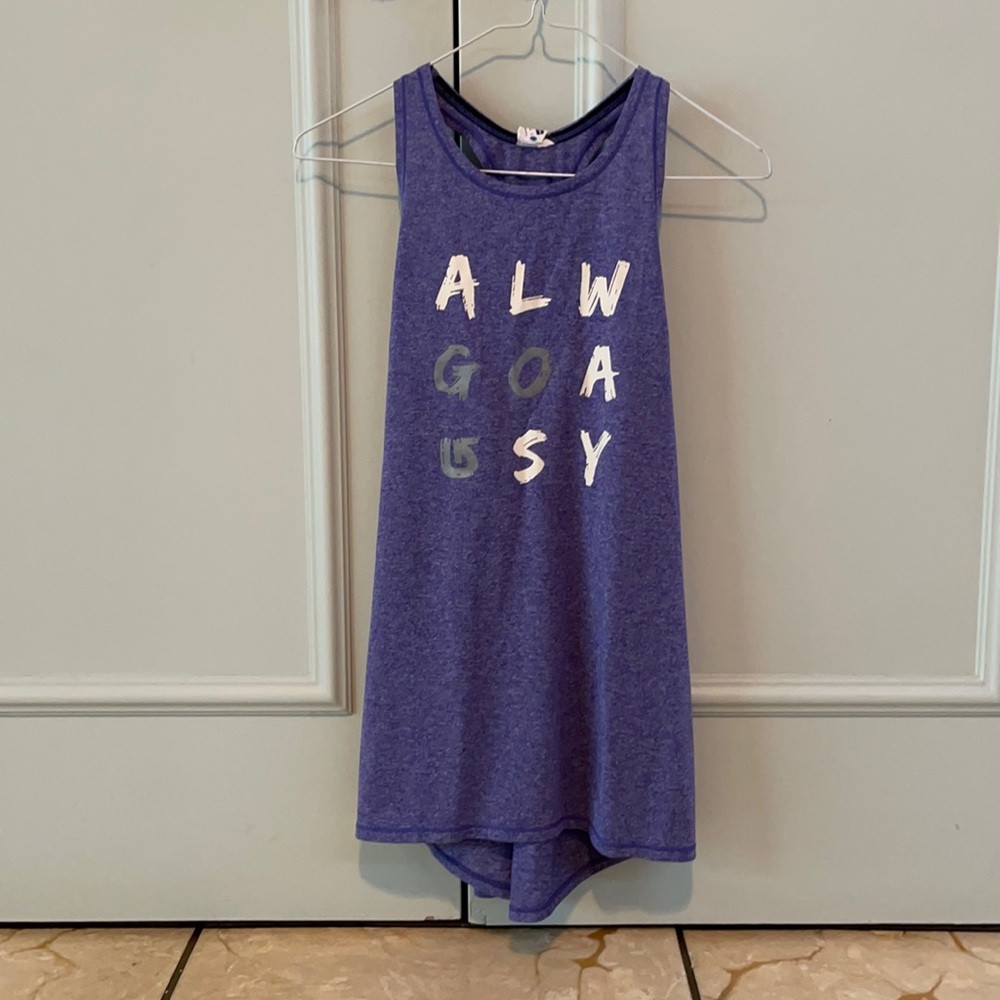 Purple Burton long racerback tank top